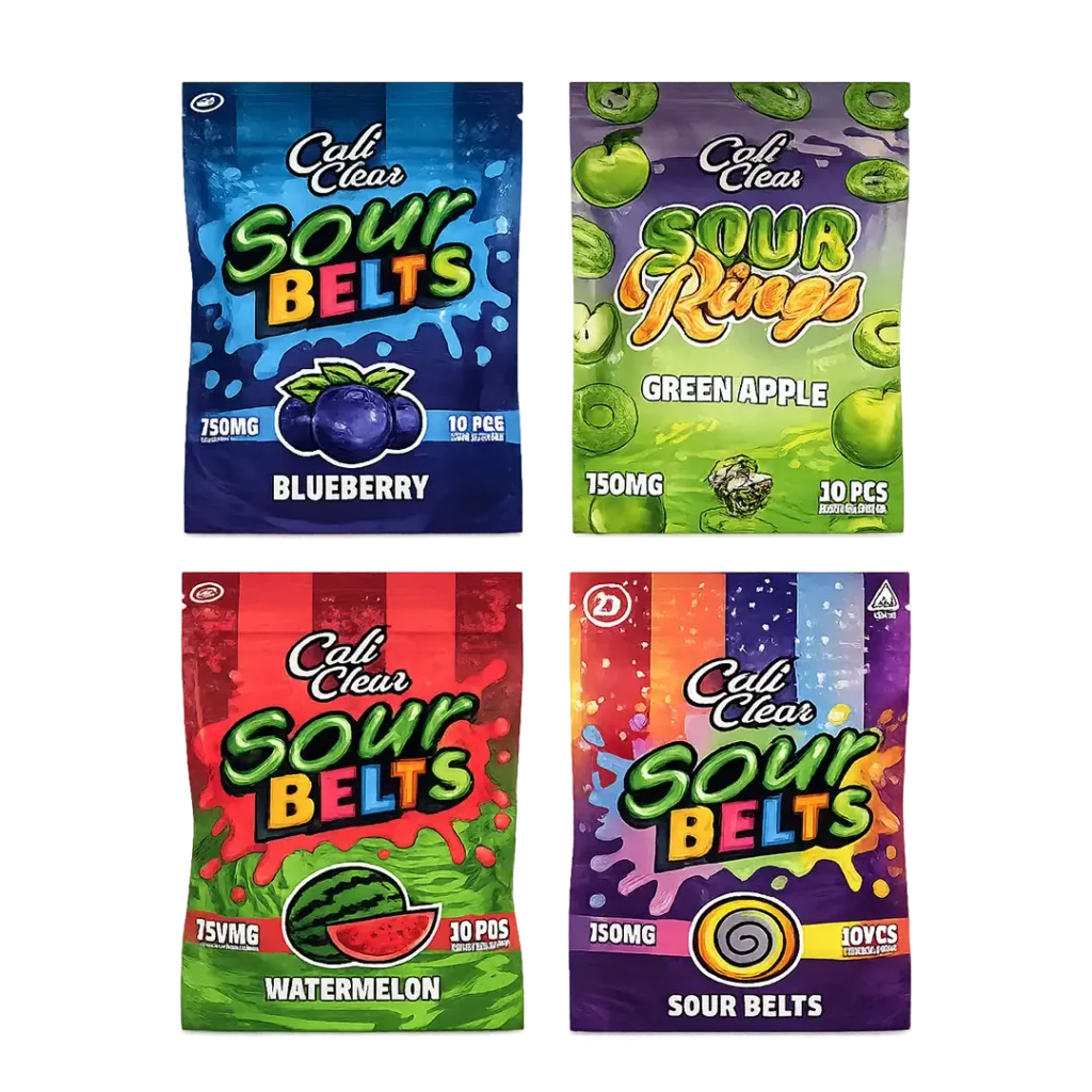 750MG CALI CLEARS SOUR BELTS - THCA Edibles