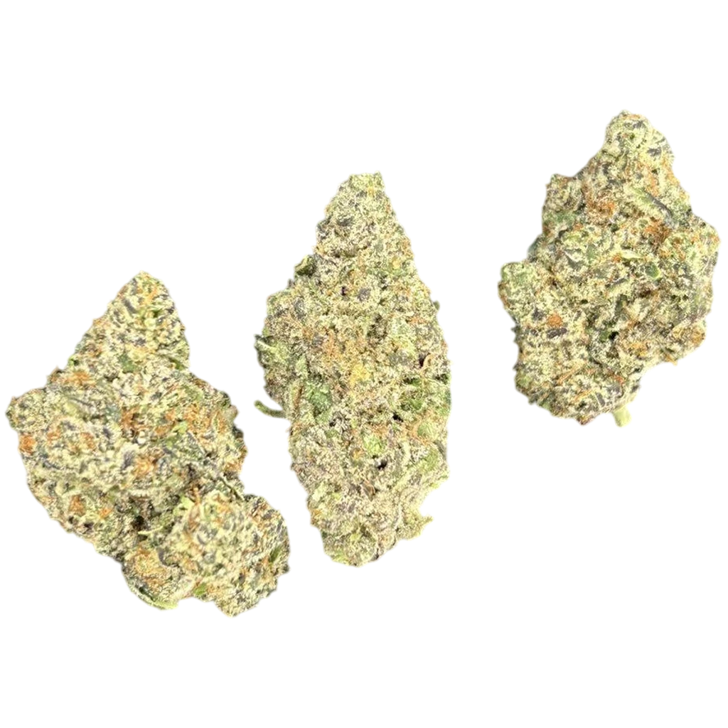 Pink Slurpe THCa Flower featuring dense frosty buds with sweet berry, tropical fruit, candy, creamy, and citrus terpene characteristics.