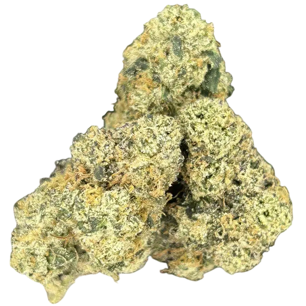 Blue Runtz THCa Flower buds featuring frosty trichomes, dense green nugs, and a sweet berry-candy aroma profile.