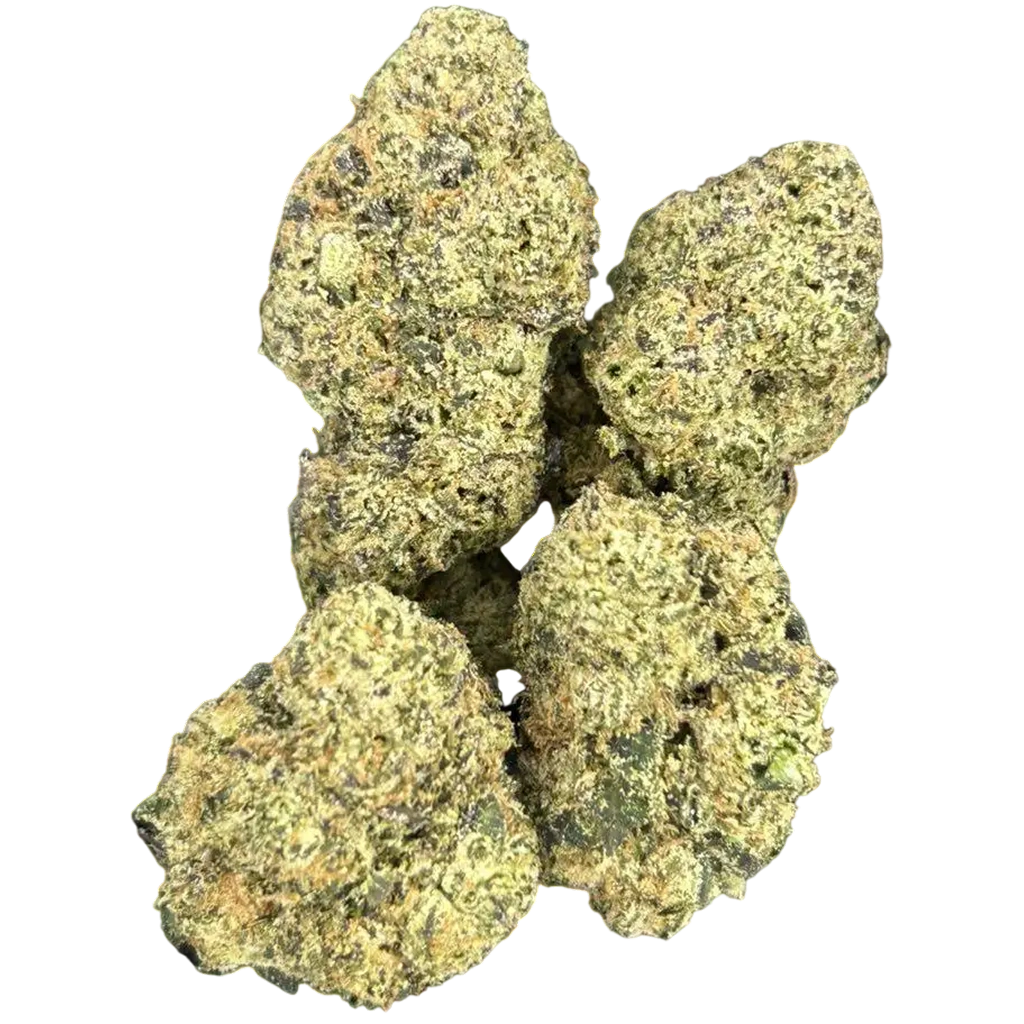 Cotton Candy Kolada THCa flower buds showing natural texture and visible trichome coverage.