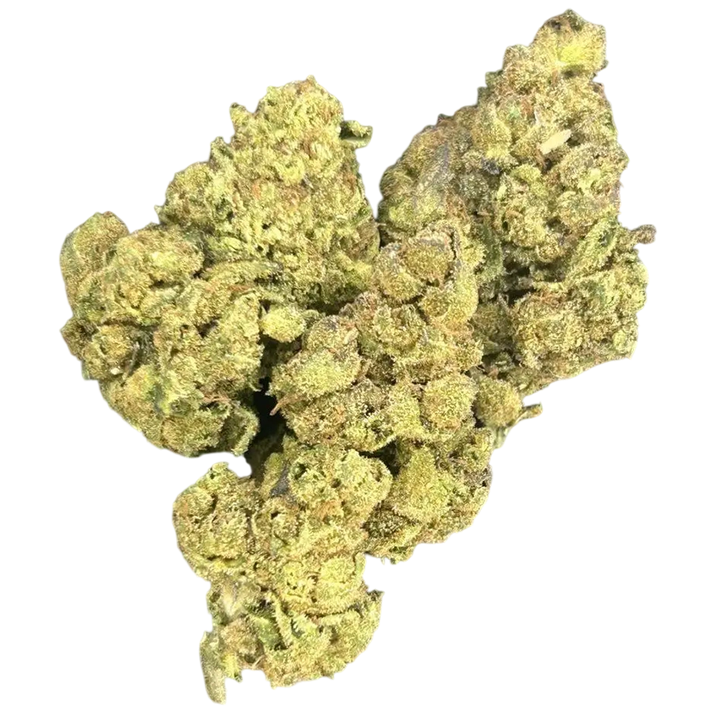 Hawaiian Runtz THCa Flower buds featuring frosty trichomes, dense green nugs, and a sweet tropical fruit-candy aroma profile.